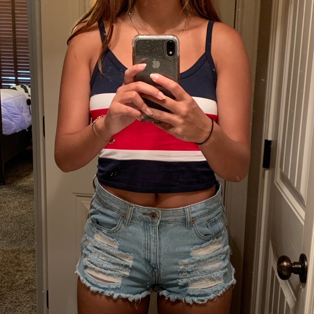 Forever 21 Ripped Jean Shorts